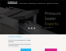 Tablet Screenshot of formax.com